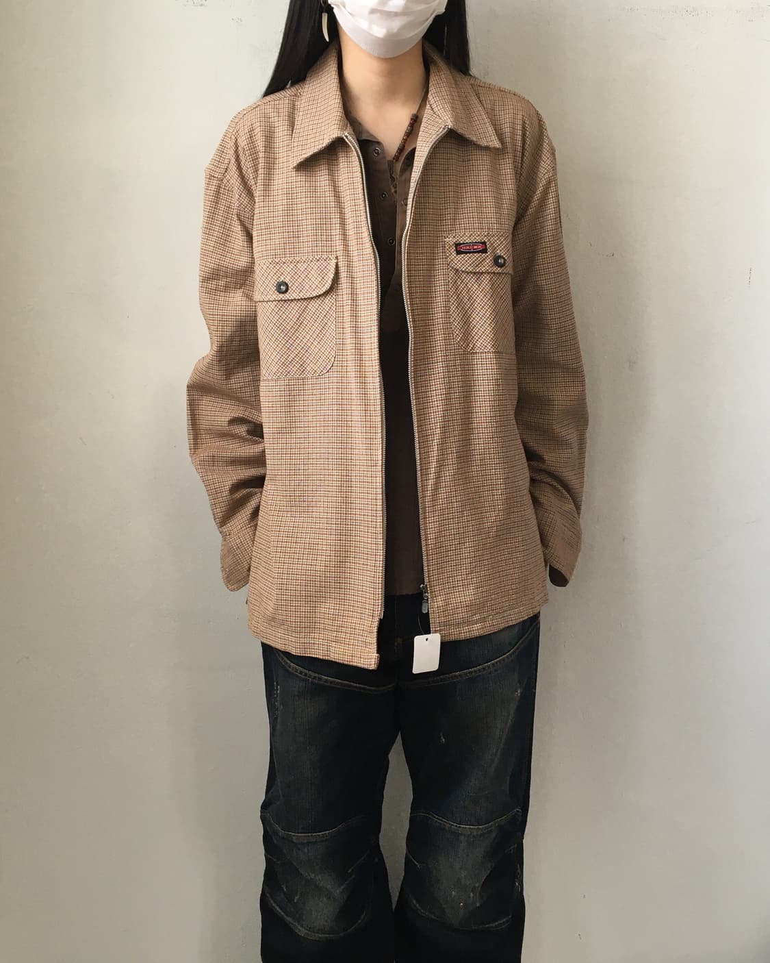 Check pattern zip up 상품이미지6