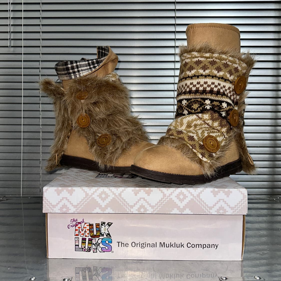 00s MUK LUKS 무크룩스 퍼 랩 부츠 풀박스 상품이미지3