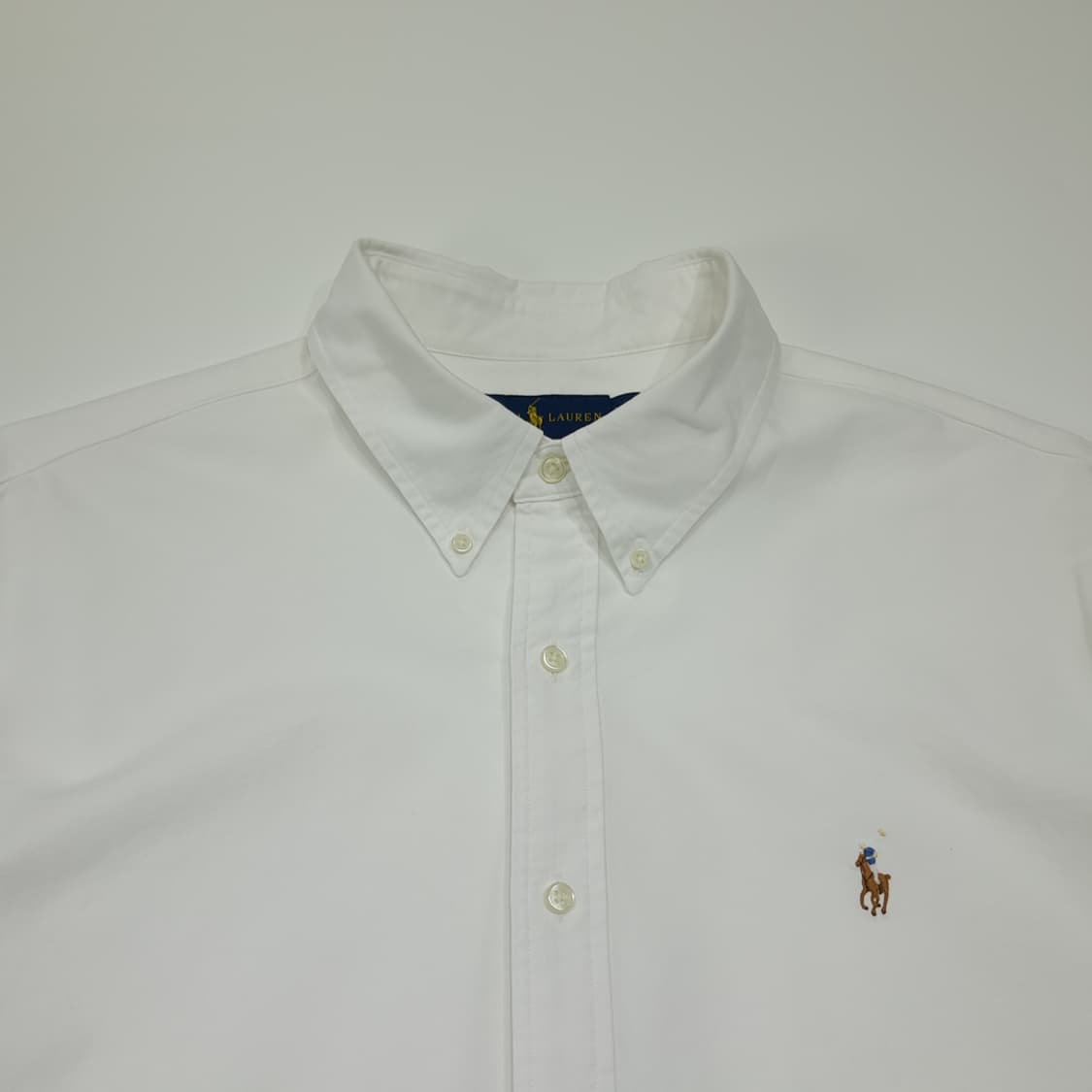 CL477 2XL 폴로 90s 코튼 멀티포니 화이트 셔츠 남방 상품이미지2