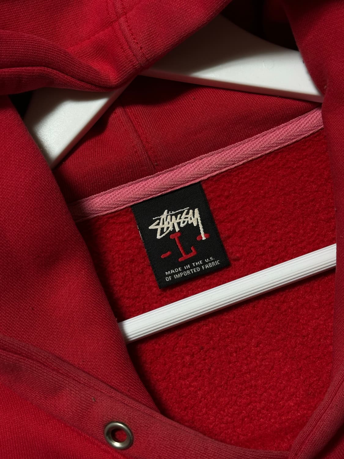 스투시 스탁 빅로고 레드 후드티 상품이미지7