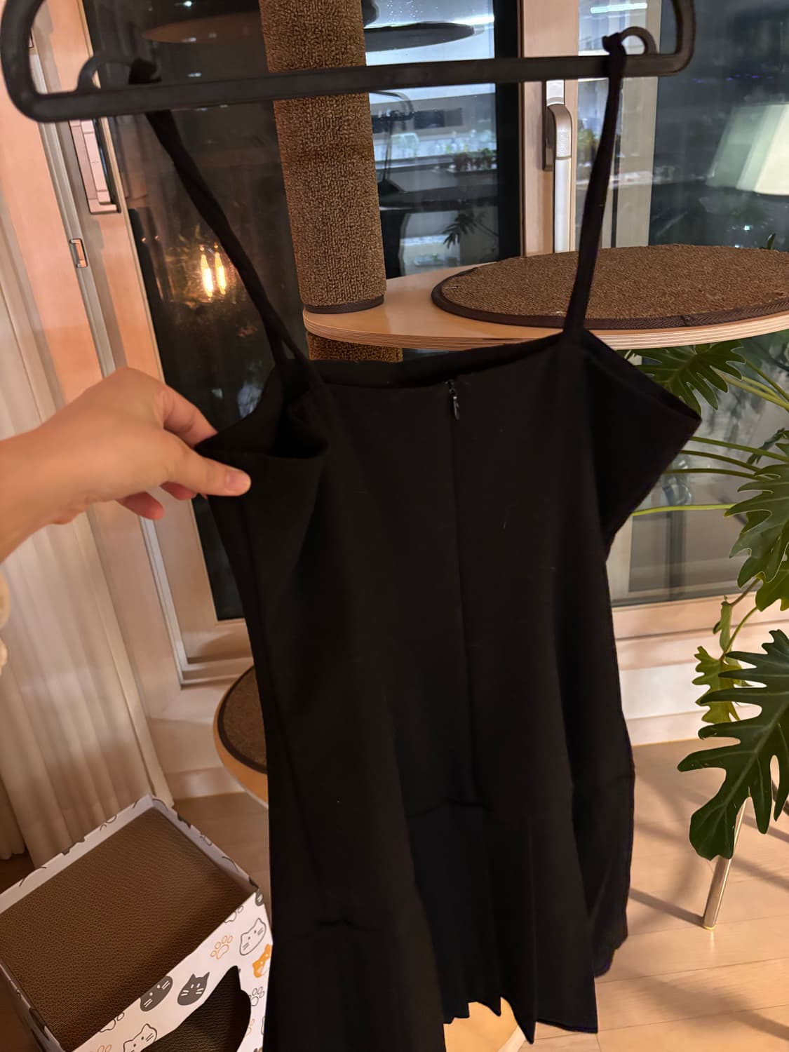 블랙 미니 플리츠 원피스 상품이미지3