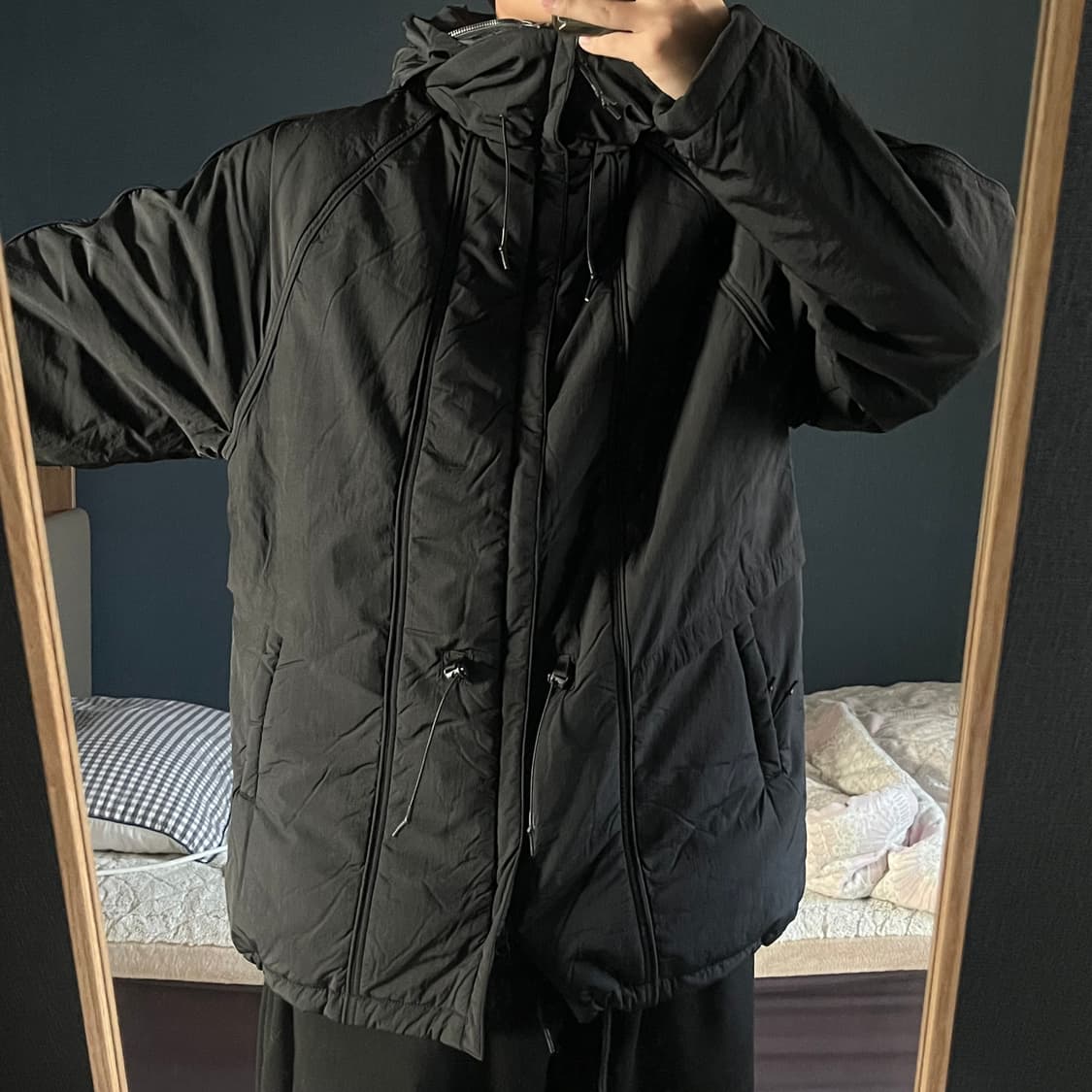 [새상품]언어펙티드 패디드 파라슈트 점퍼 블랙 상품이미지2