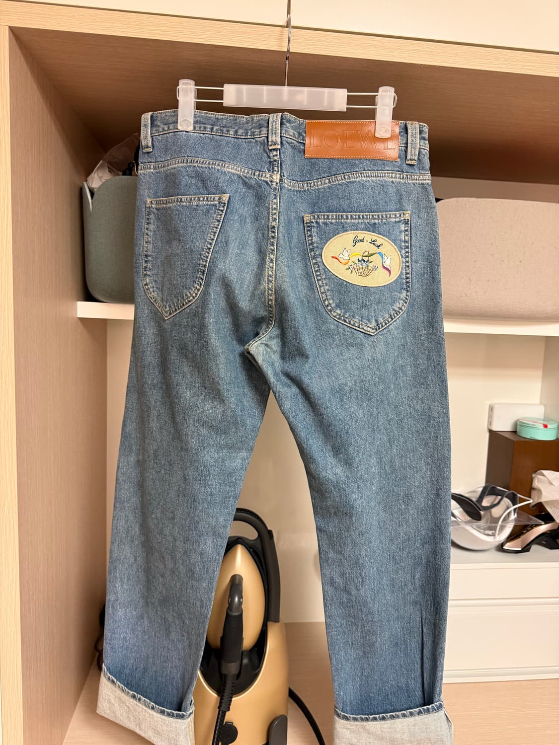 (우주매물) 로에베 멘즈 패치워크 데님팬츠 50 상품이미지2