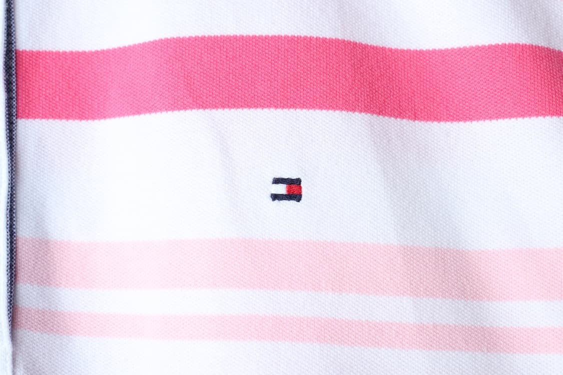 W(XL-2XL) 타미힐피거 반팔 카라 티셔츠 부분이염 핑크-H30309 상품이미지5