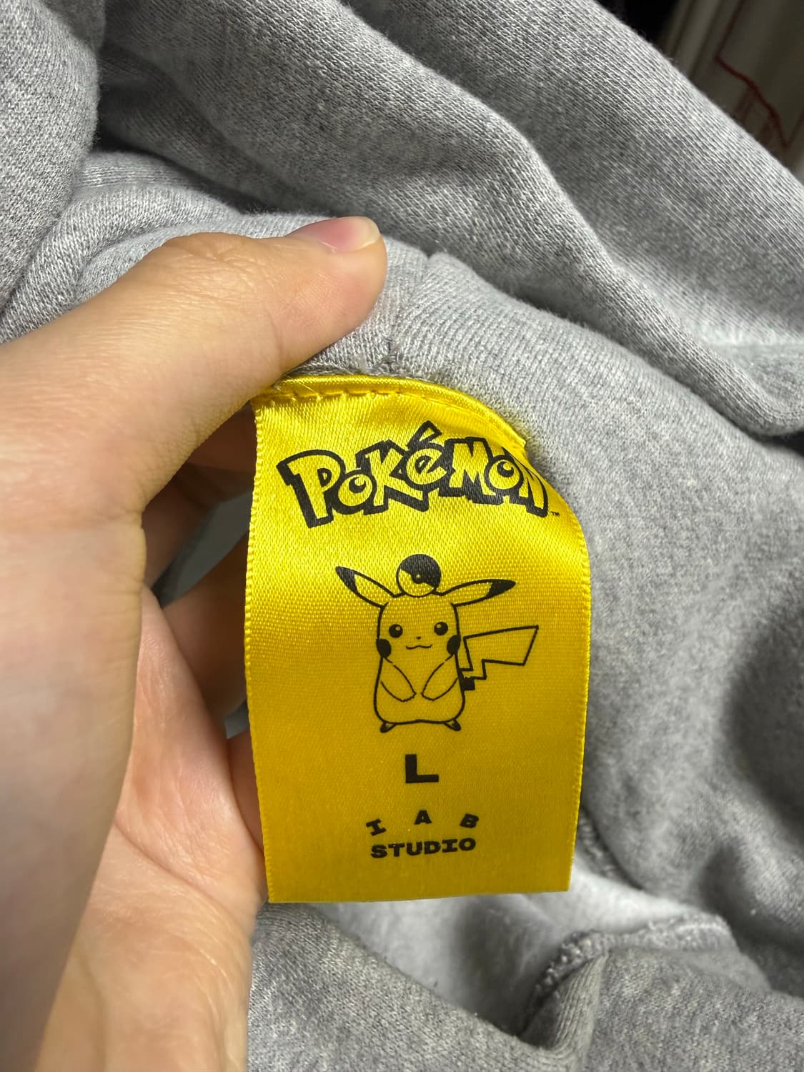 아이앱 스튜디오 x 포켓몬 안농 후드 그레이 [L] 상품이미지3