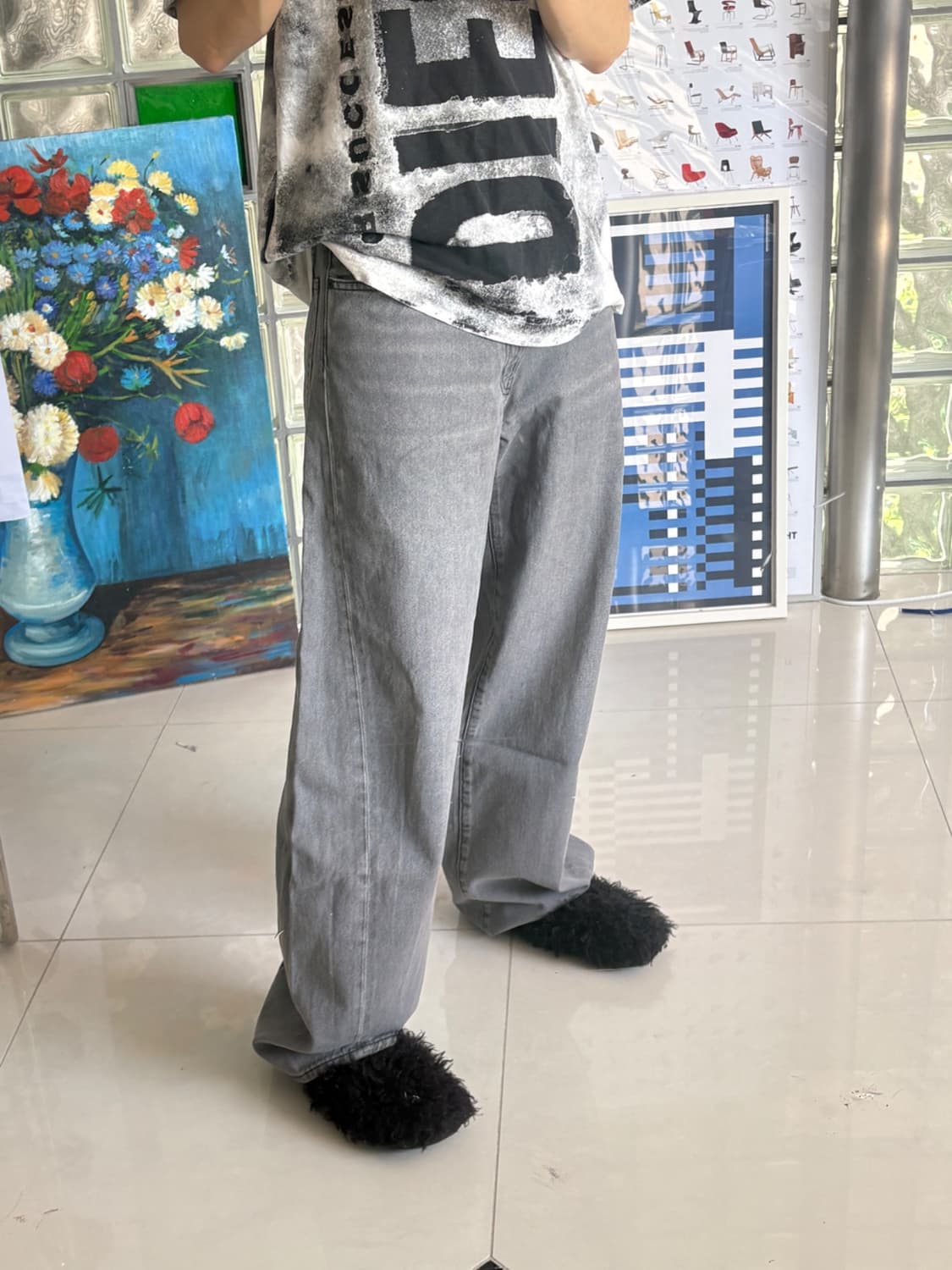 barrel leg jeans pant EC LONG 상품이미지5