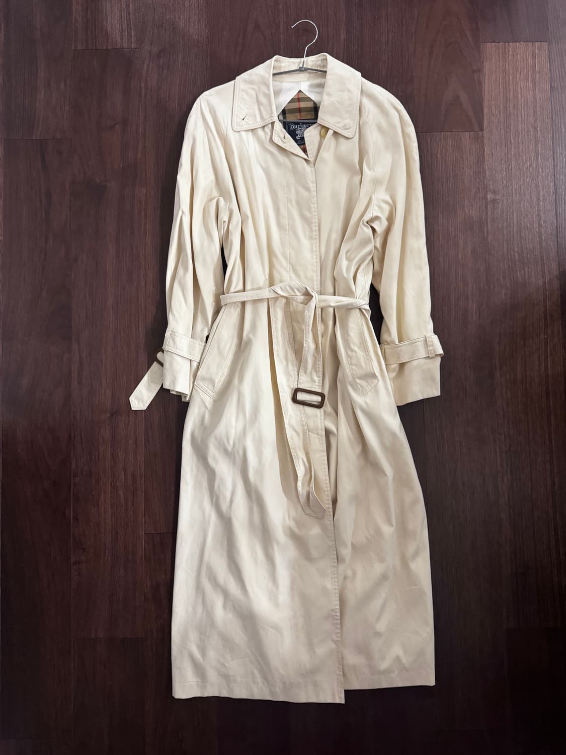 버버리 아이보리 맥시 롱 트렌치코트 상품이미지1