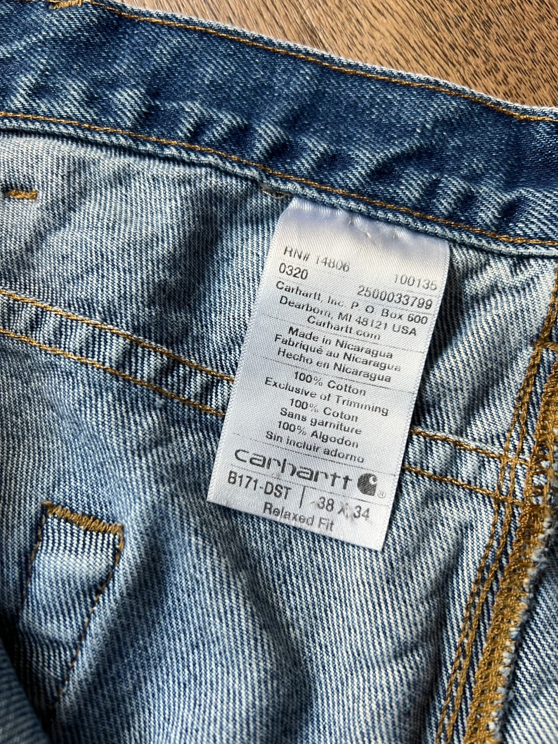 [38]칼하트 USA 빈티지 페인팅 워크 데님 팬츠 상품이미지6