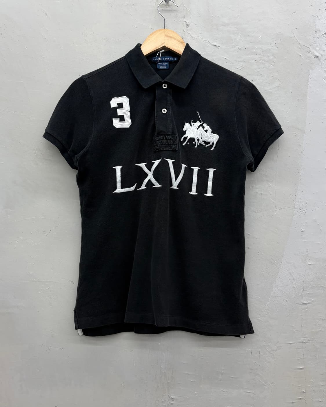 폴로 LXVII 빅포니 반팔 카라티 블랙 상품이미지3