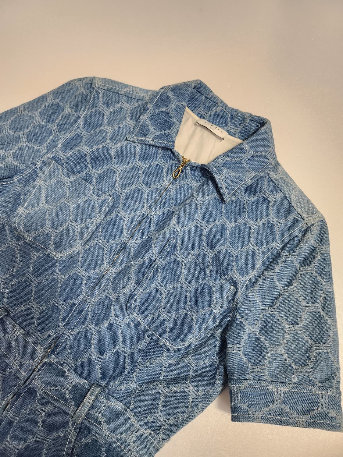 SANDRO 산드로 점프수트 블루 패턴 36 여성 데님  상품이미지9