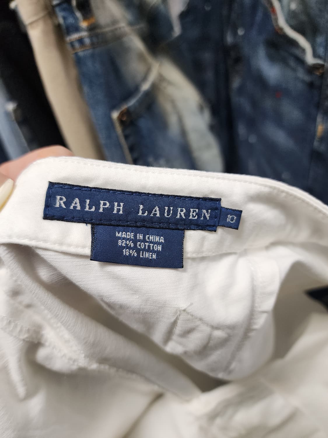 폴로랄프로렌 대장급 화이트 면바지 상품이미지5