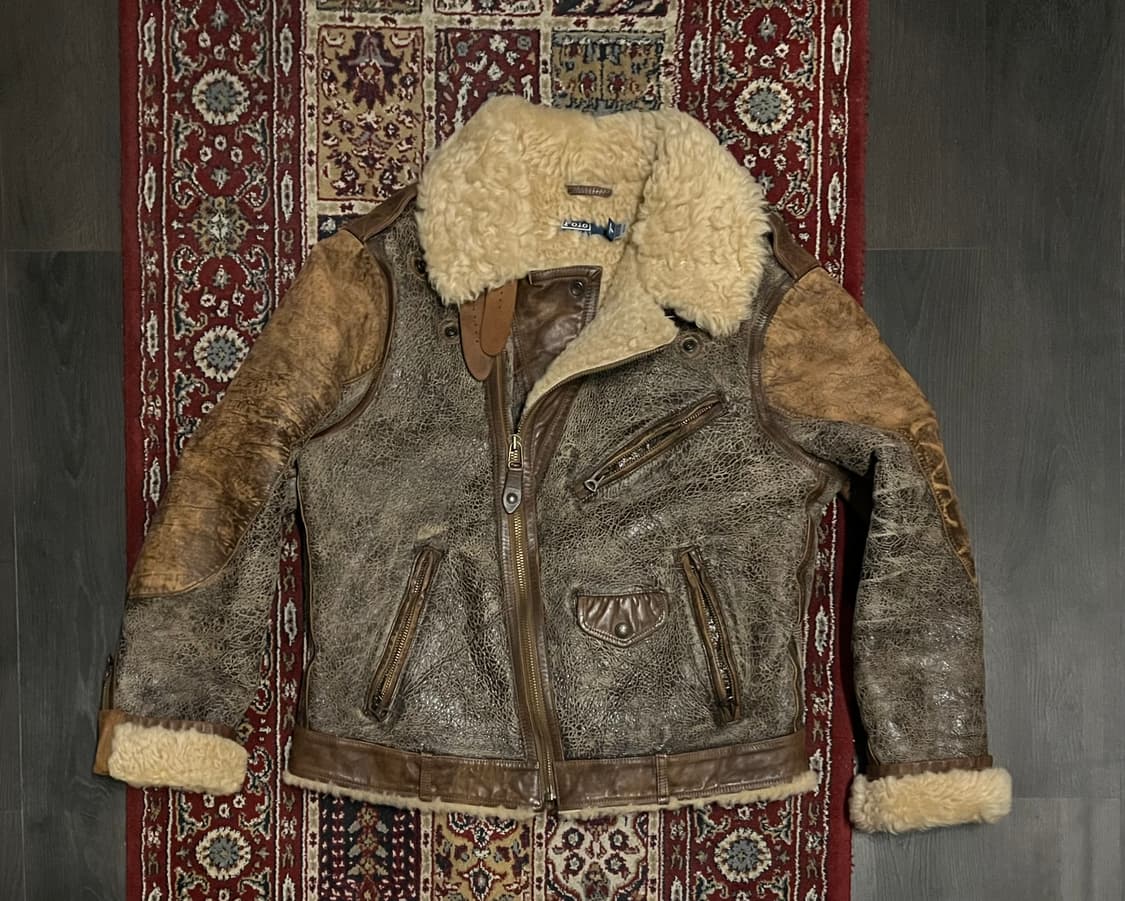 폴로 랄프로렌 에비에이터 시어링 무스탕 자켓 상품이미지2