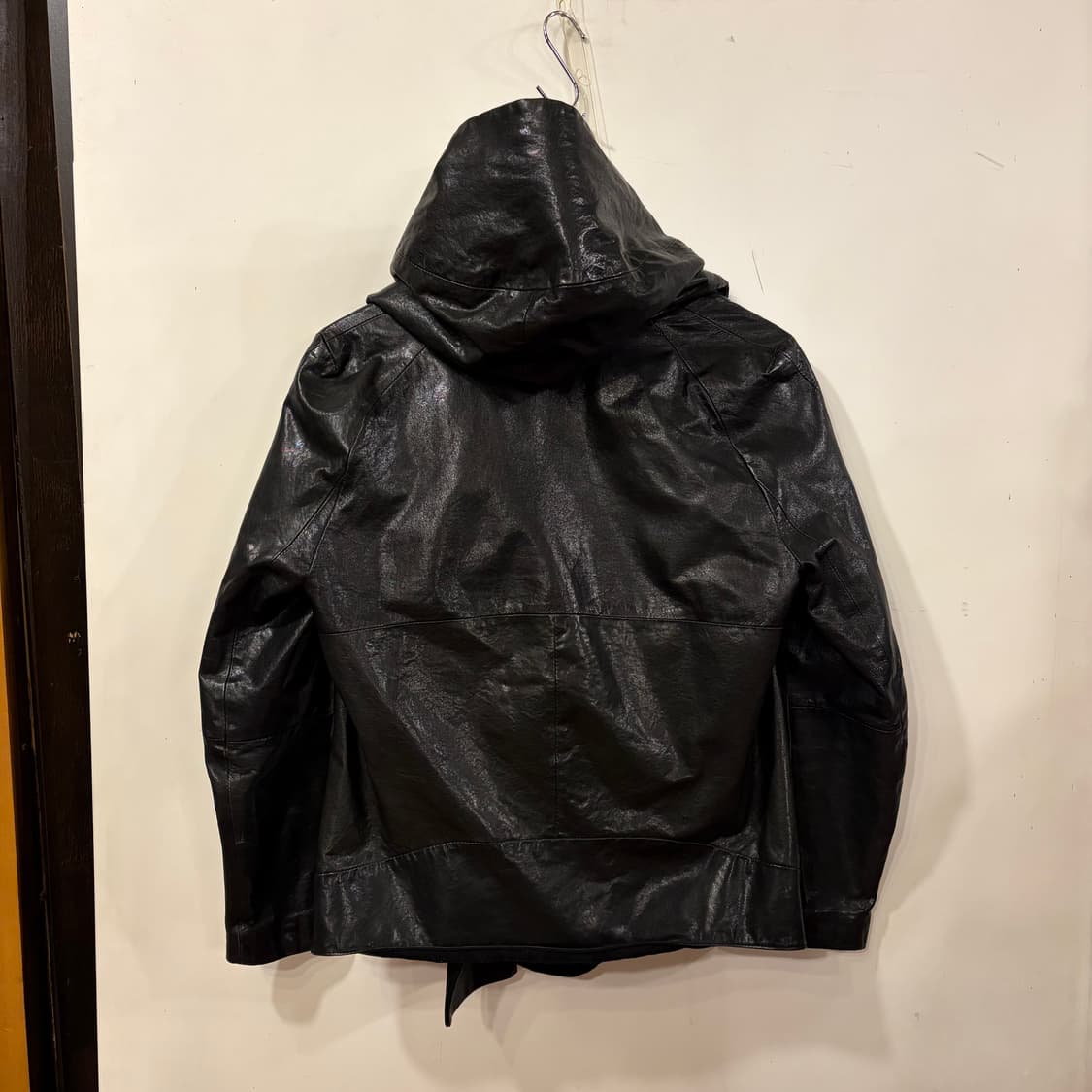램스킨 후드레더 사선자켓 상품이미지3