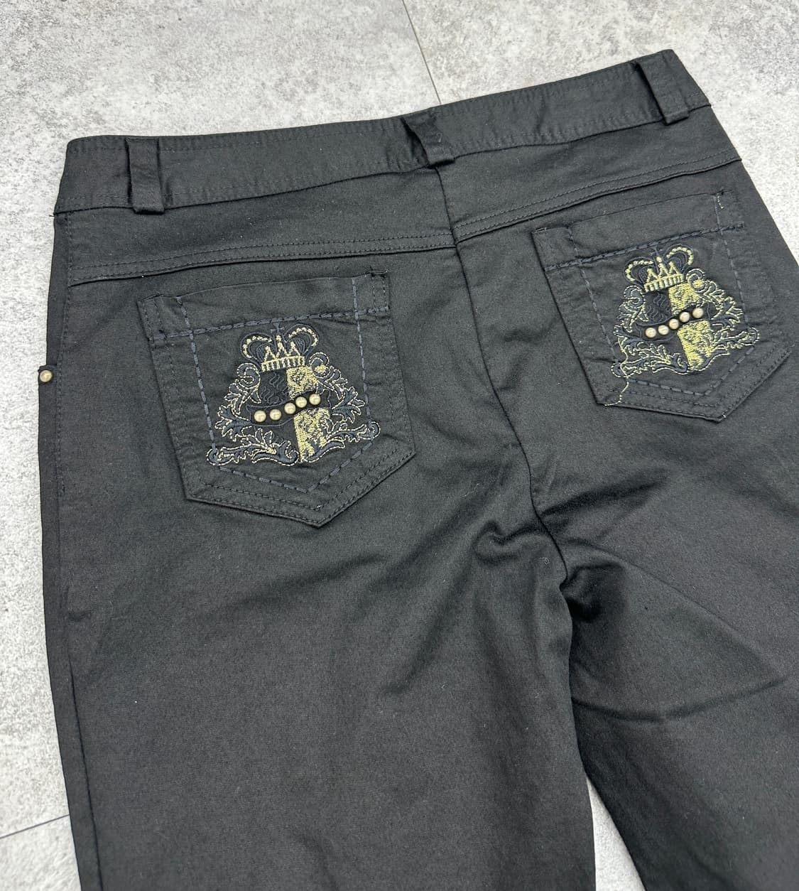 Vintage stud black jeans slim straight 상품이미지2