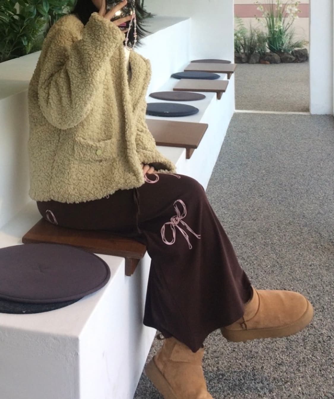 뽀글이트위드 멜론색 상품이미지1