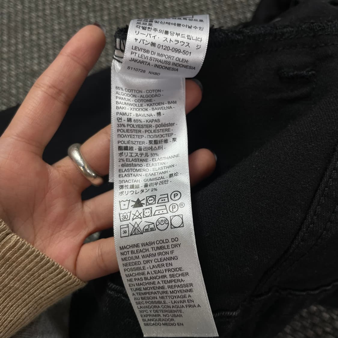 리바이스 블랙 레드탭 데님 자켓 L  상품이미지5