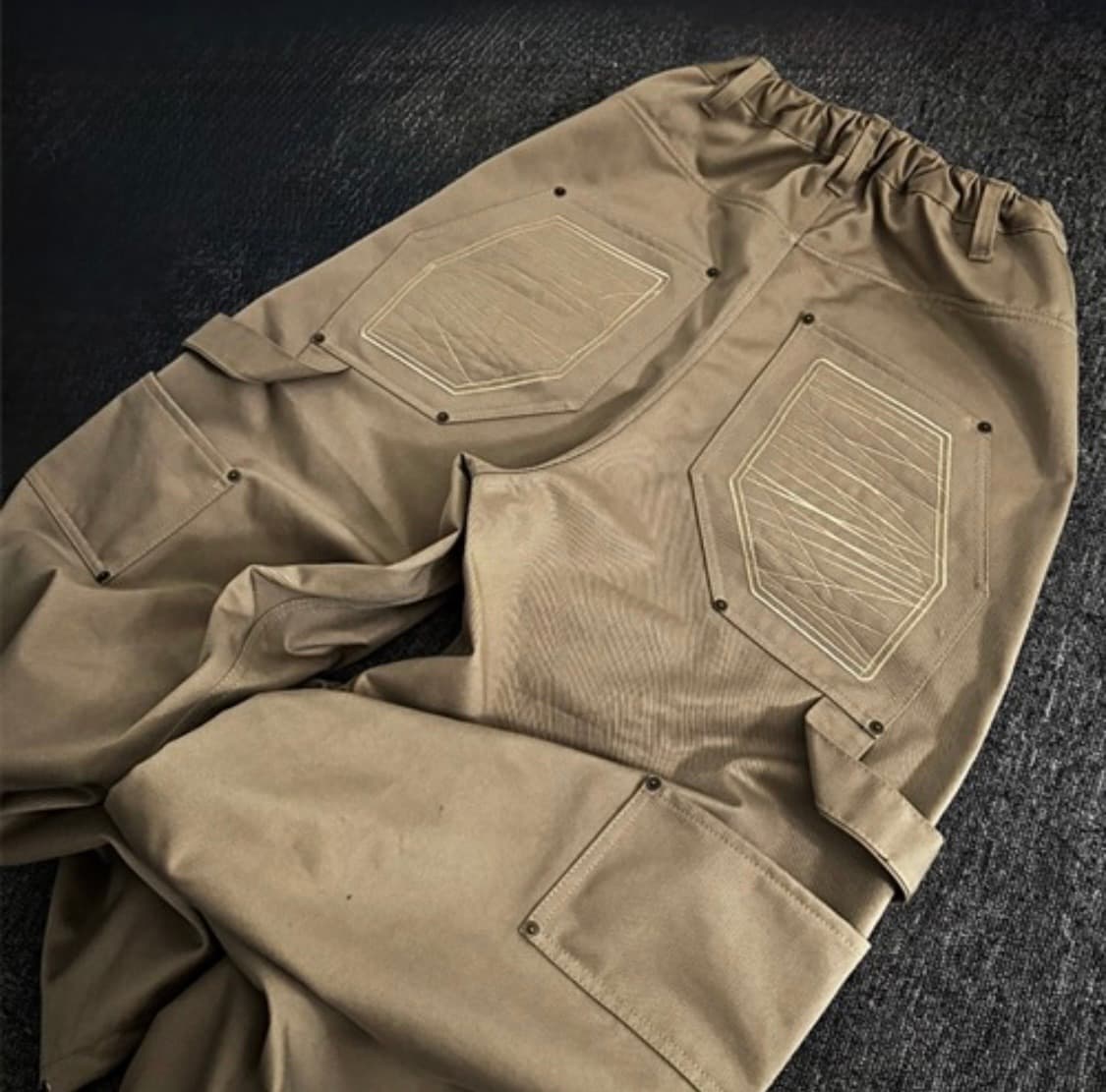 kagru 베이지 와이드팬츠 상품이미지1