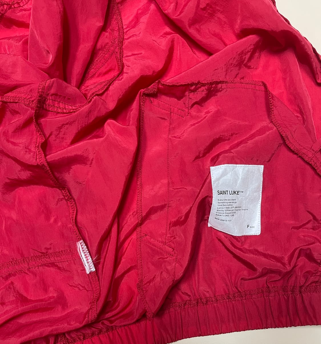 노스페이스 올드스쿨 레드 바람막이 상품이미지4