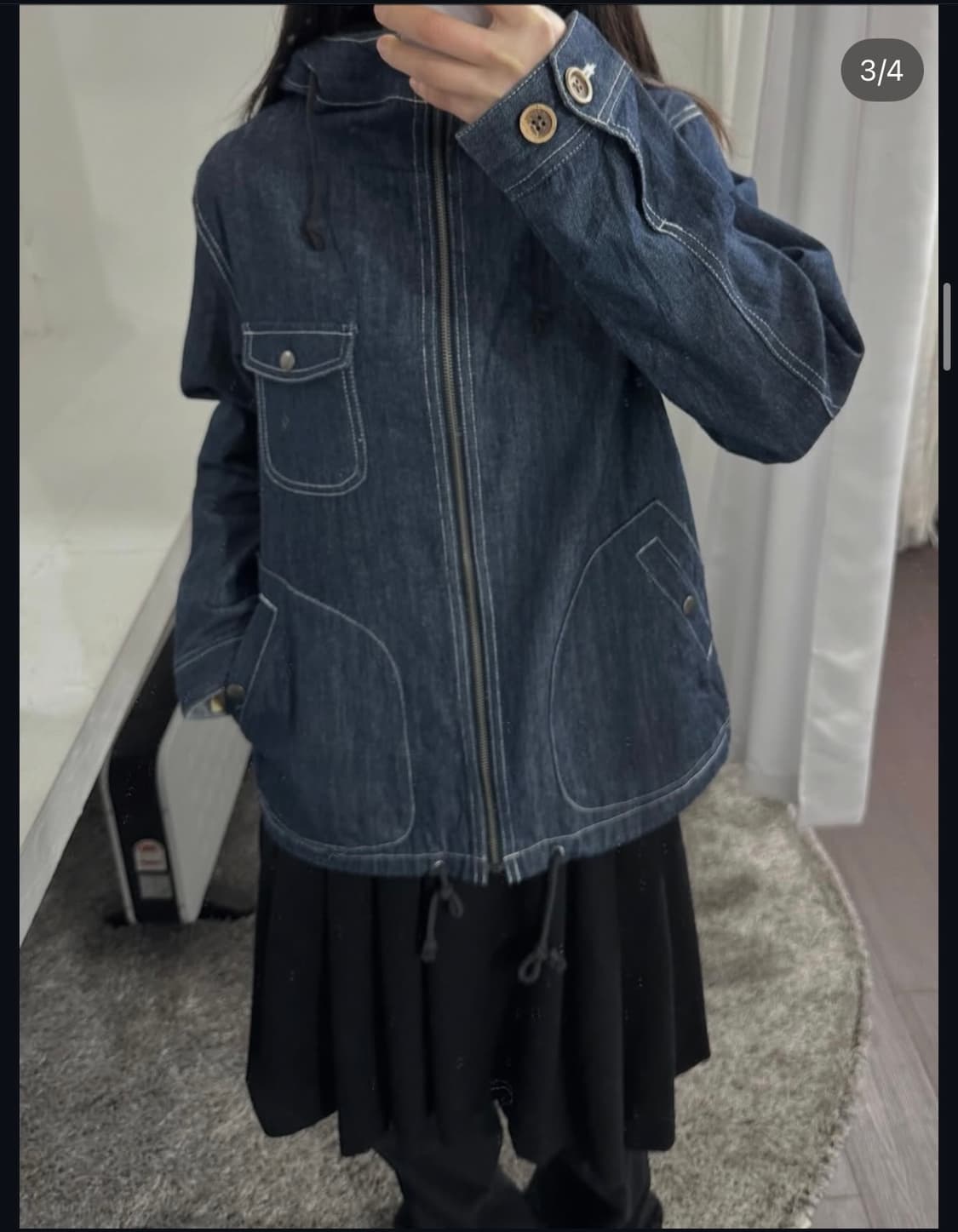 denim hood jacket 상품이미지2
