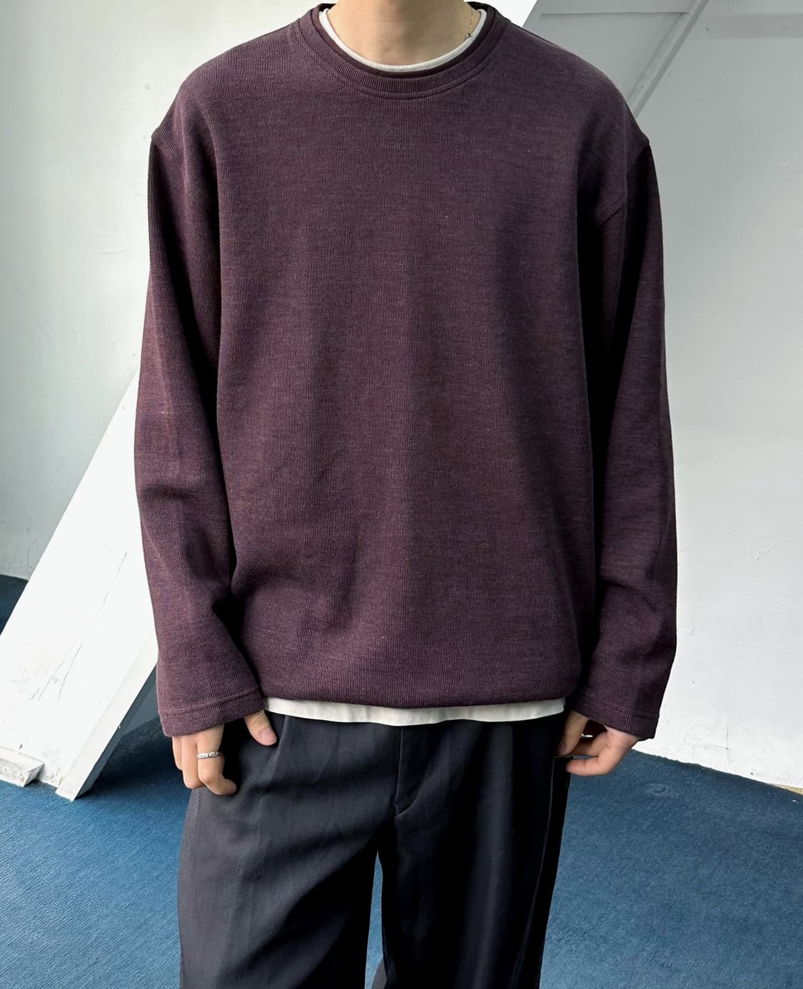 Design fake layered L/S top 상품이미지6