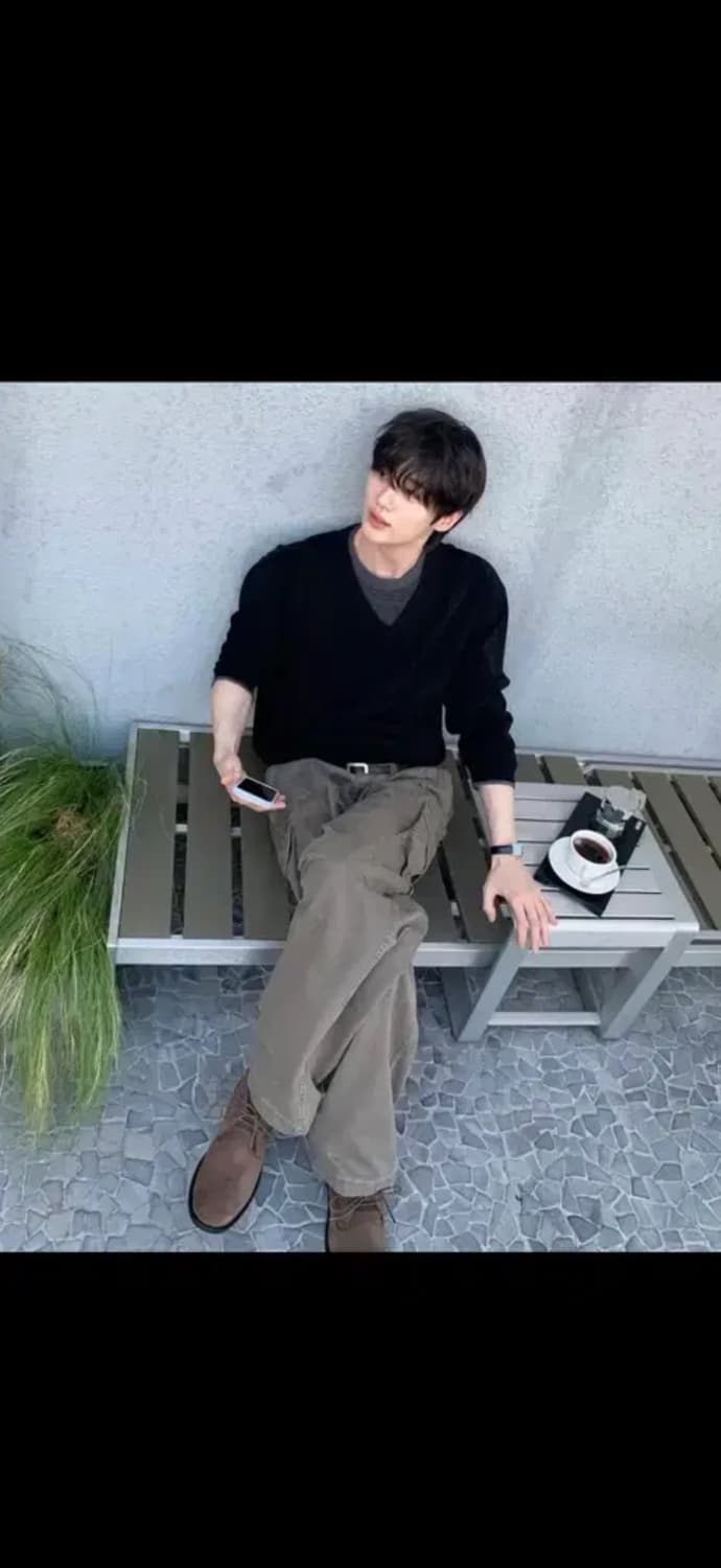 (새상품) 시스템옴므 레이어드 스웻셔츠 니트 블랙 95 상품이미지1