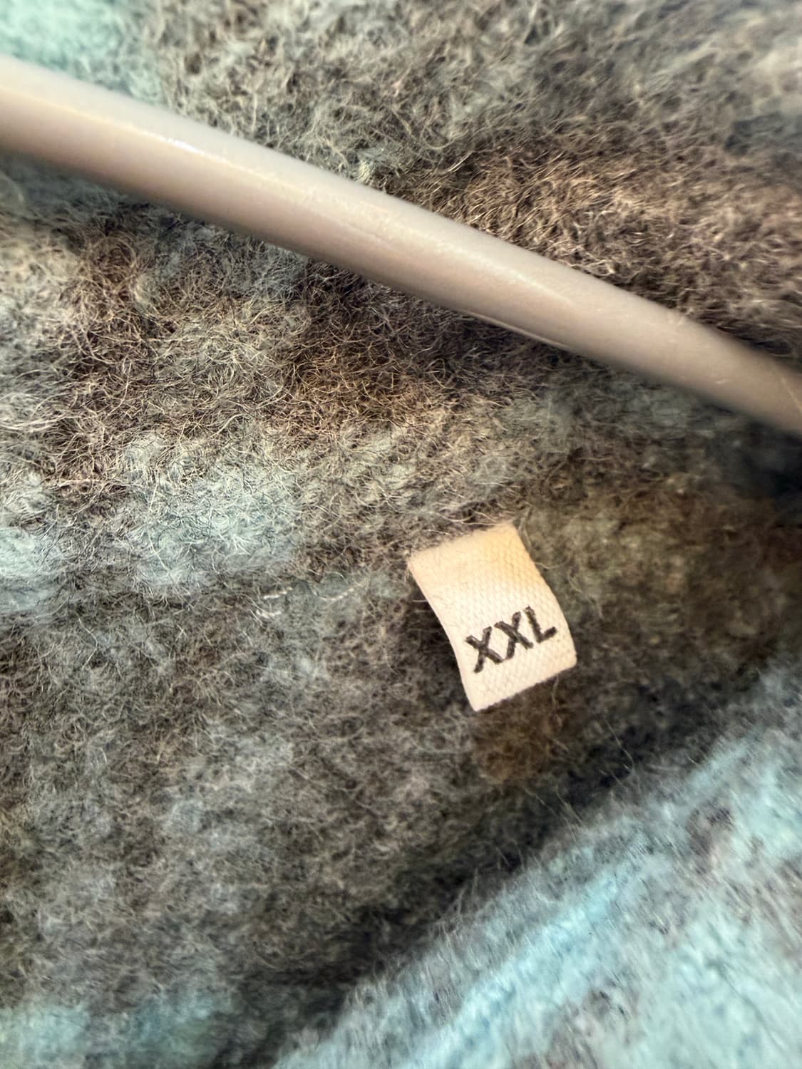 아미 민트색 체크 숏 자켓 상품이미지3