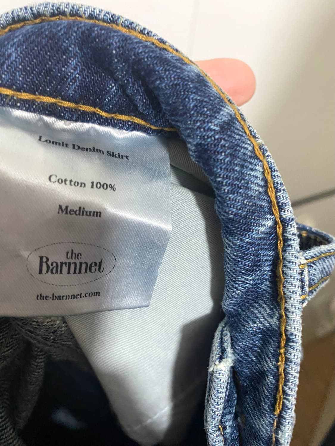 더바넷 앞트임 롱 데님 스커트 상품이미지6