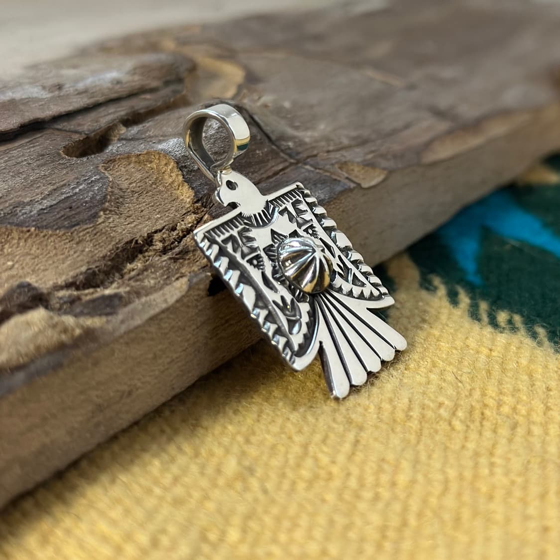 네이티브아메리칸 인디언주얼리 Darrell cadman 썬더버드 펜던트 상품이미지2