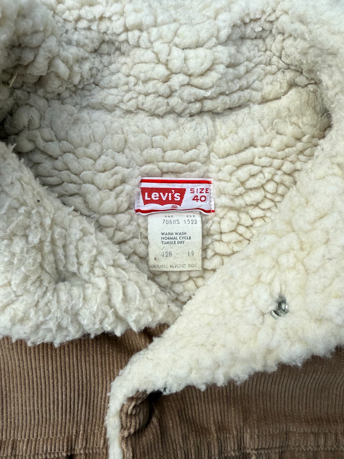 70-80s usa Levis 리바이스 쉐르파 코듀로이 트러커 자켓 상품이미지2