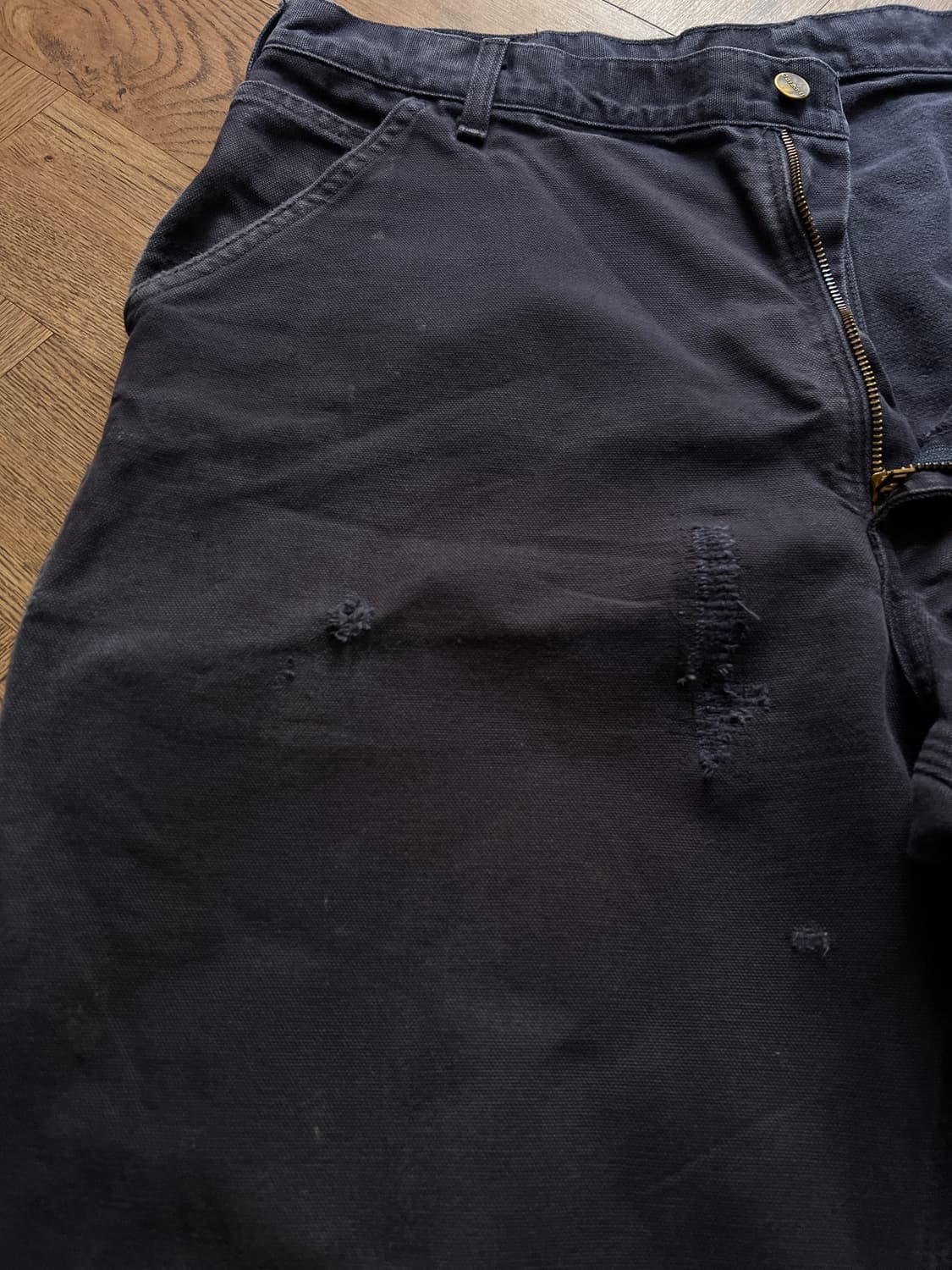 [38]칼하트 USA 빈티지 워싱 미드나잇 네이비 카펜터 워크팬츠 상품이미지3