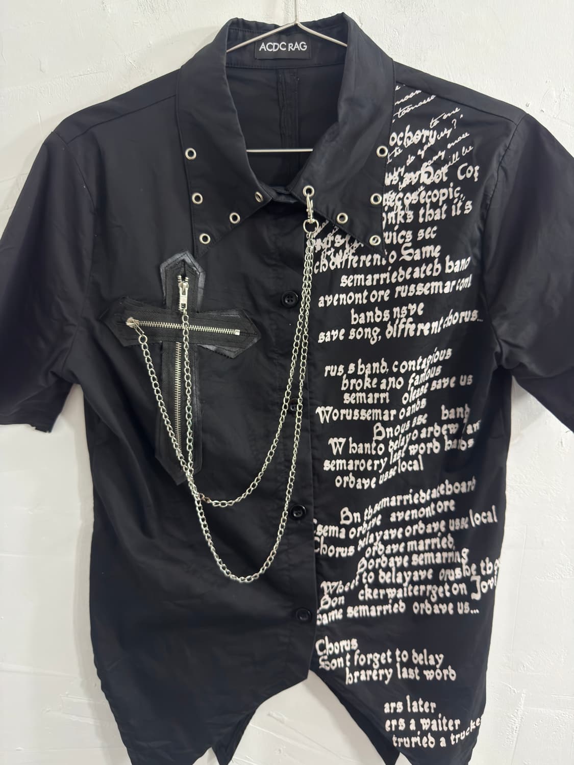 acdc rag punk chain shirt 상품이미지4