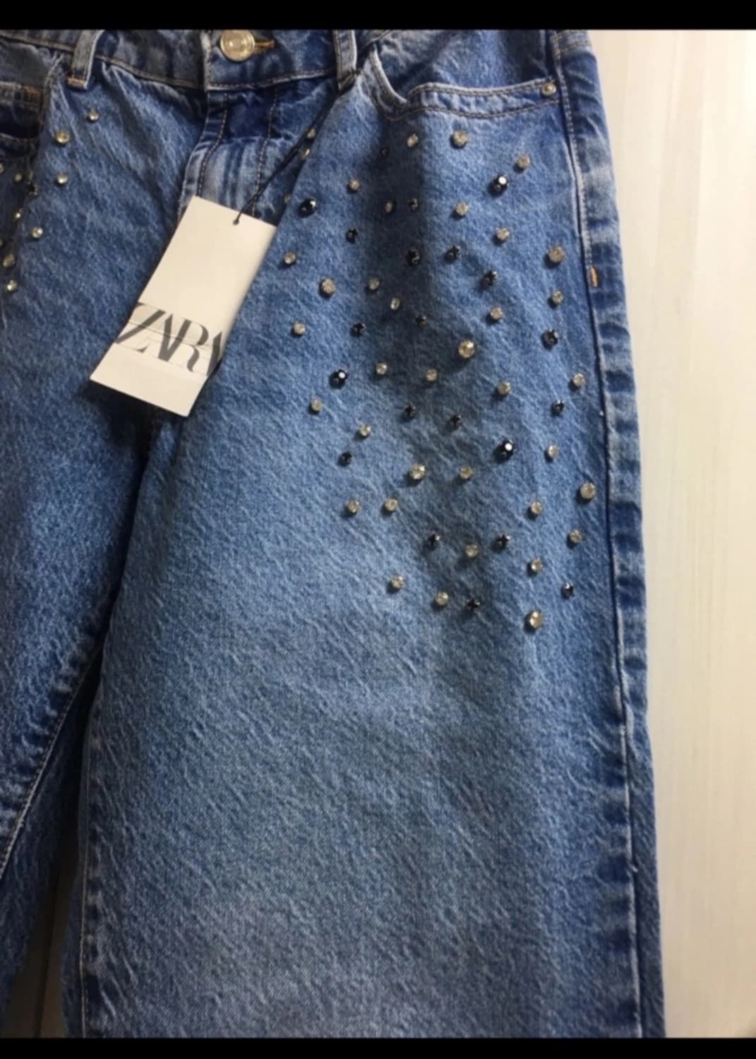 택유) 새 옷) ZARA 큐빅 프리미엄진 청바지 28인치 상품이미지5