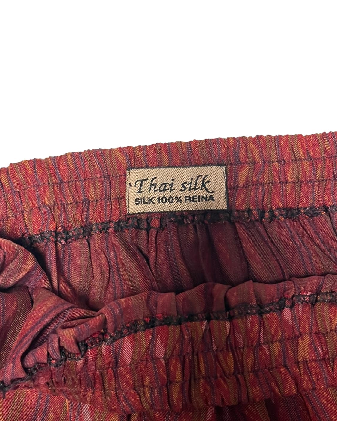 Thai silk red skirt 상품이미지4