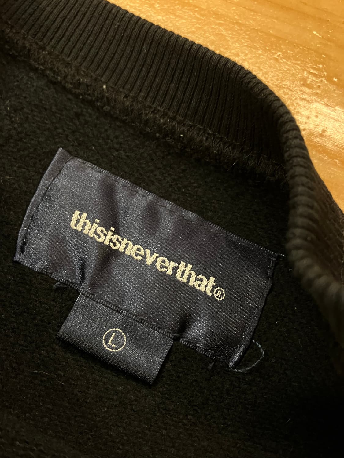 디스이즈네버뎃 자수 로고 맨투맨 블랙 L #csz2422 상품이미지5