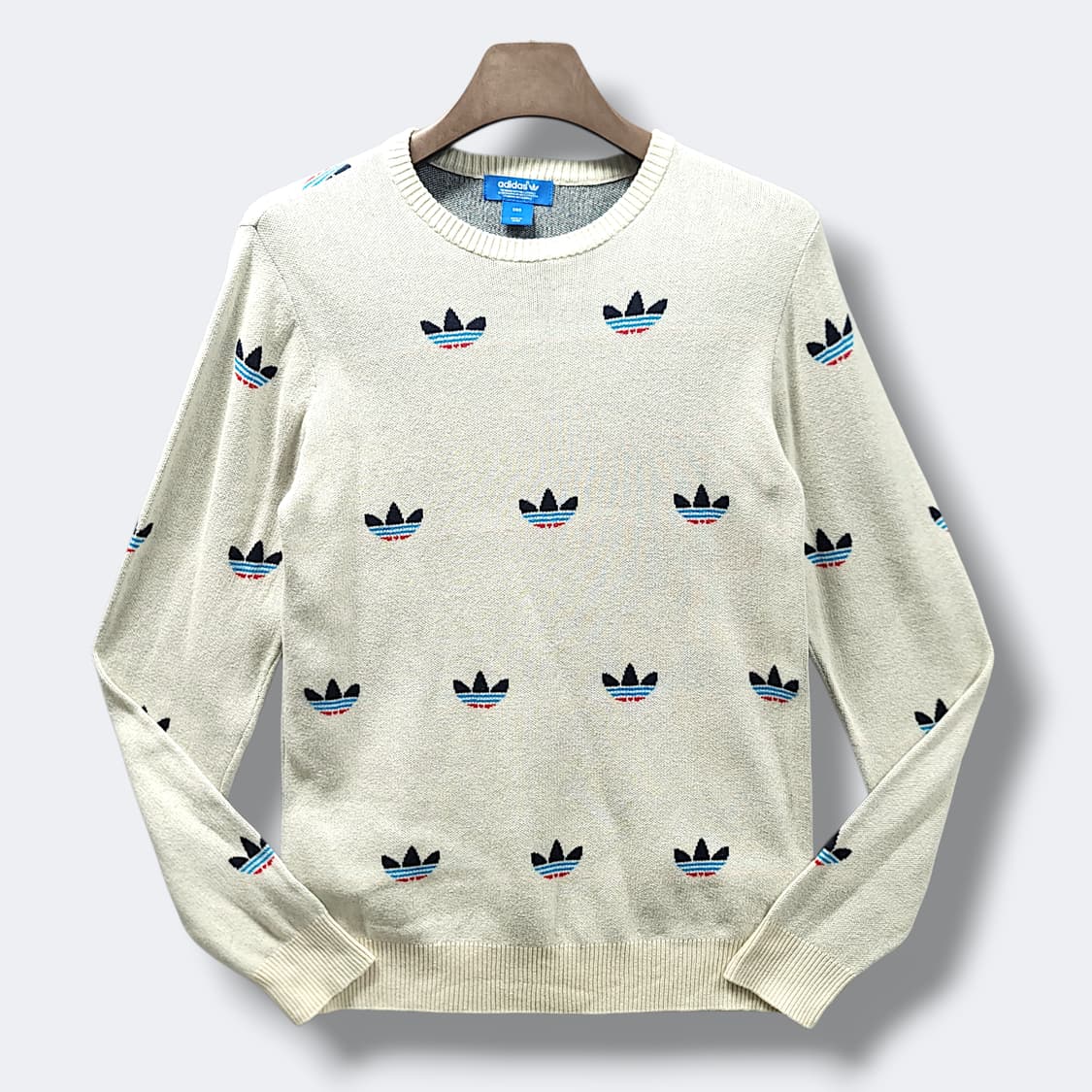 [95] 아디다스 베이지 트레포일 스웨터 니트 상품이미지1