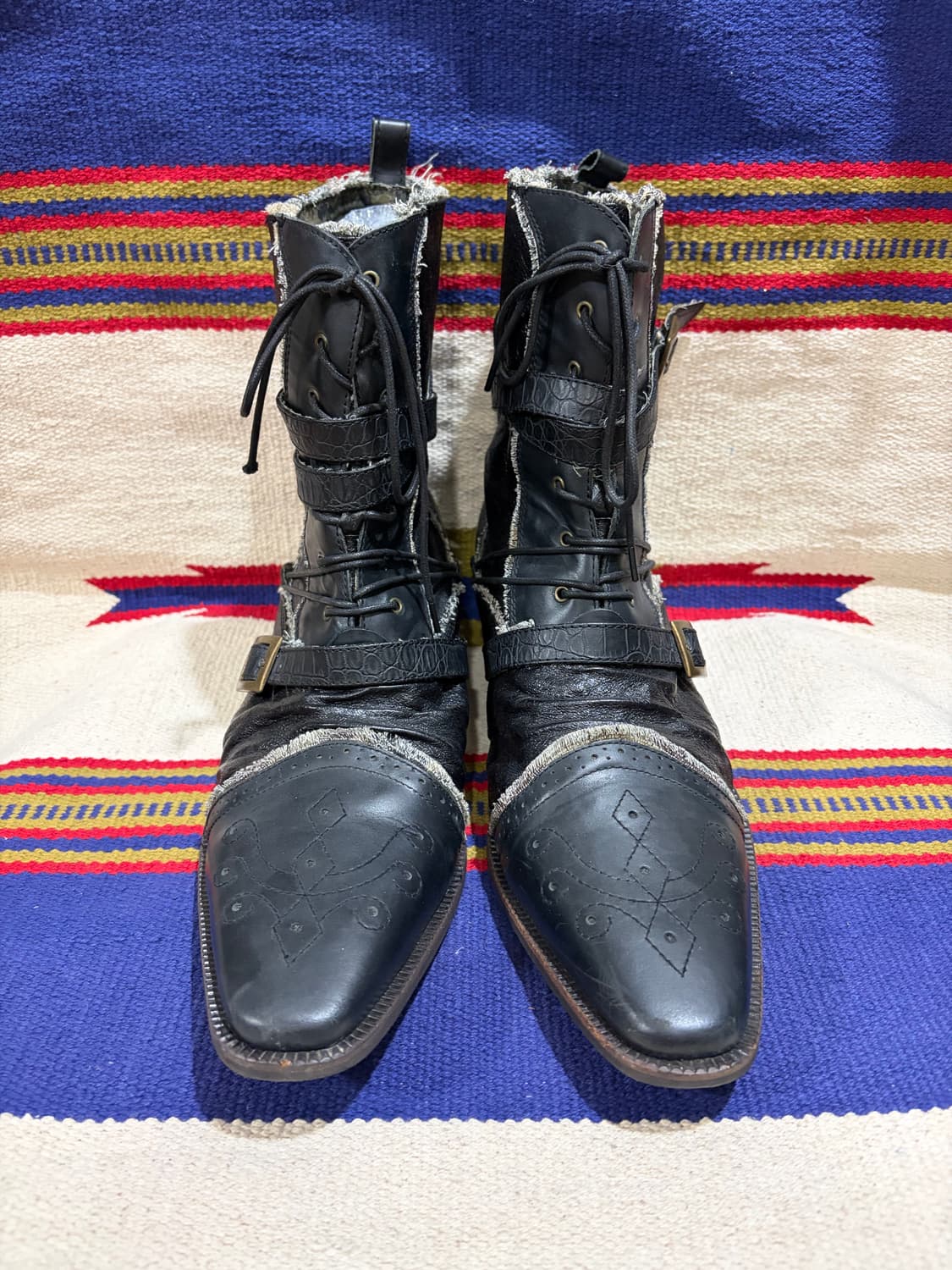 Western lace up grunge brass boots  상품이미지3