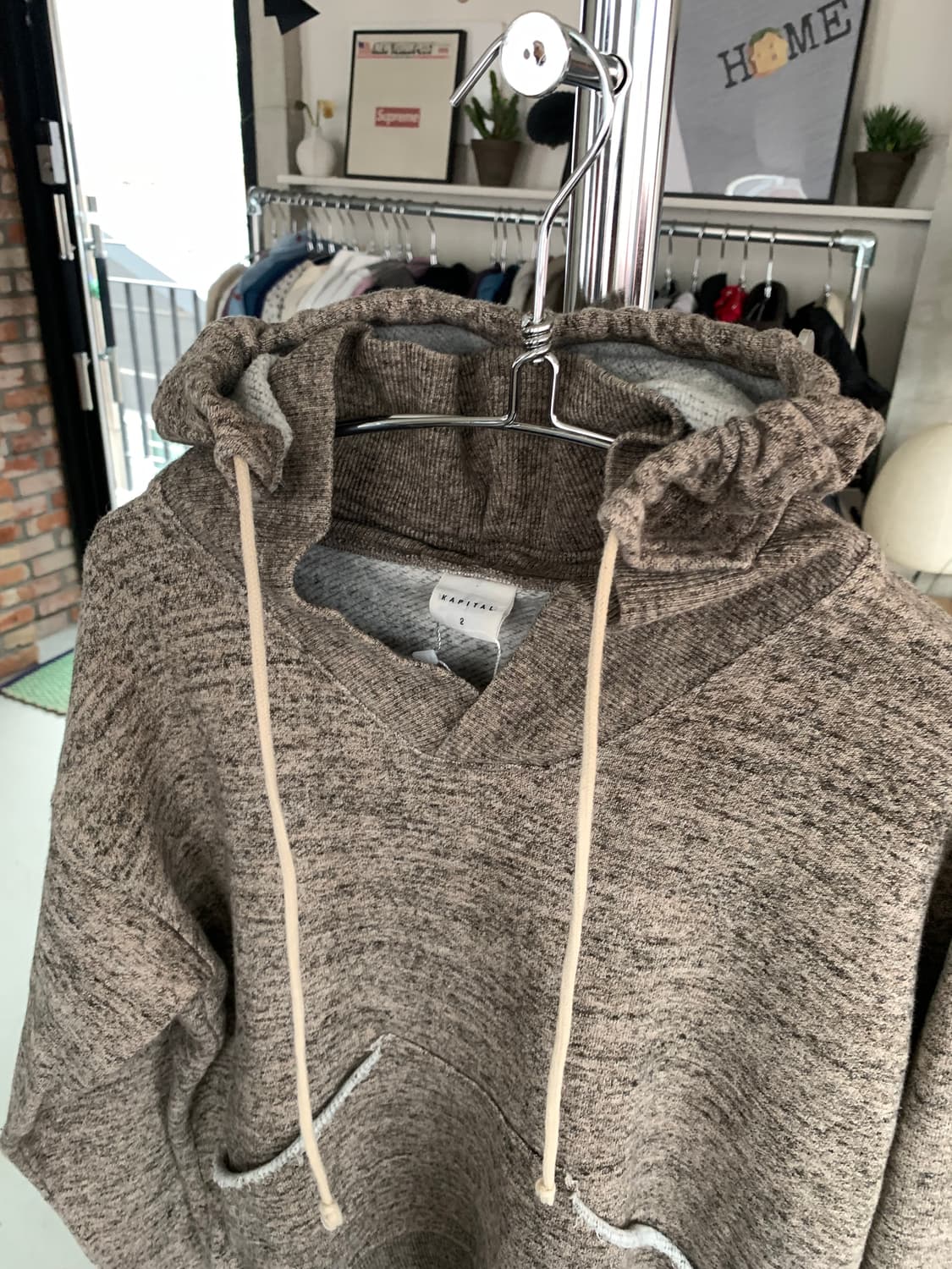 Kapital 캐피탈 브이넥 니트 후드 상품이미지3