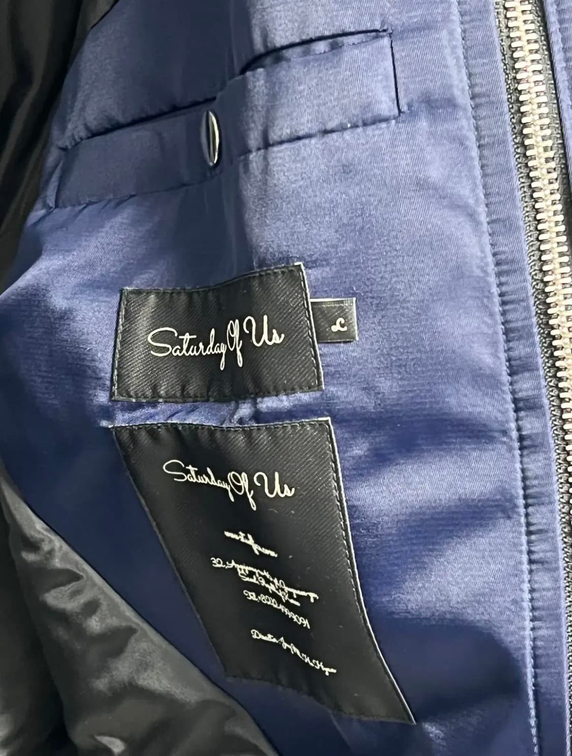 [샘플 셋업] [L] STU 네이비 더블 웨이 숏 봄버 + [M] 팬츠 상품이미지5