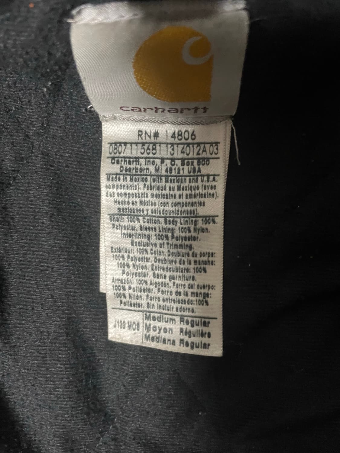 칼하트 j130 mos M 상품이미지9