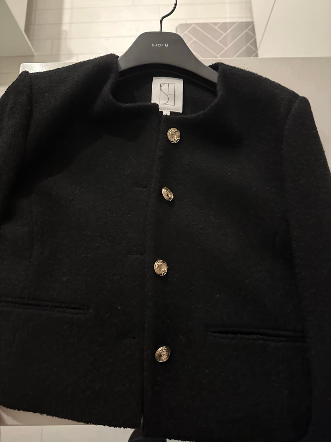 시에 sie 페브 트위드 자켓 블랙M 상품이미지2