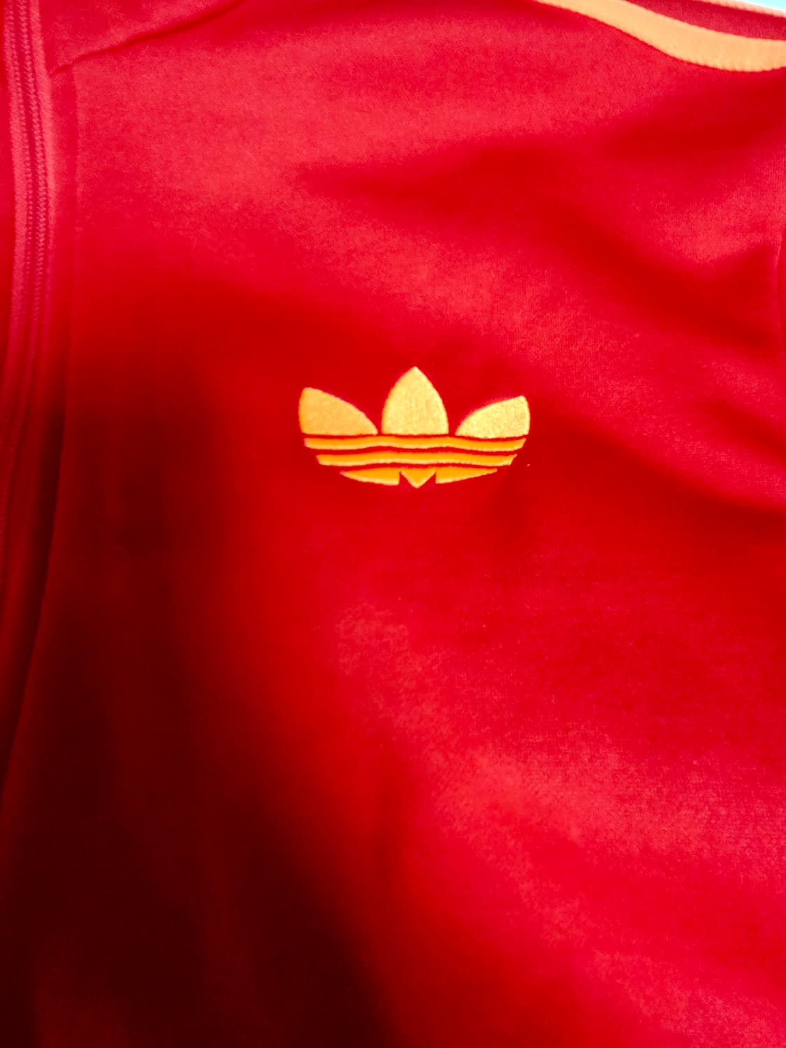 [아디다스] 올드스쿨 레드 오렌지 배색 파이어버드 기모 트랙탑 져지 95 상품이미지2