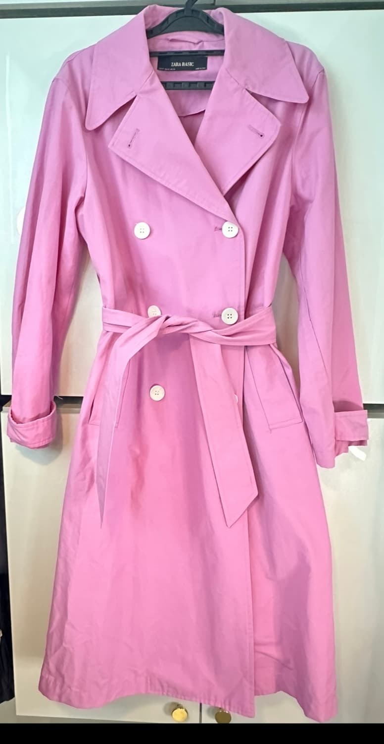 자라 베이직 핑크 트렌치코트 상품이미지3