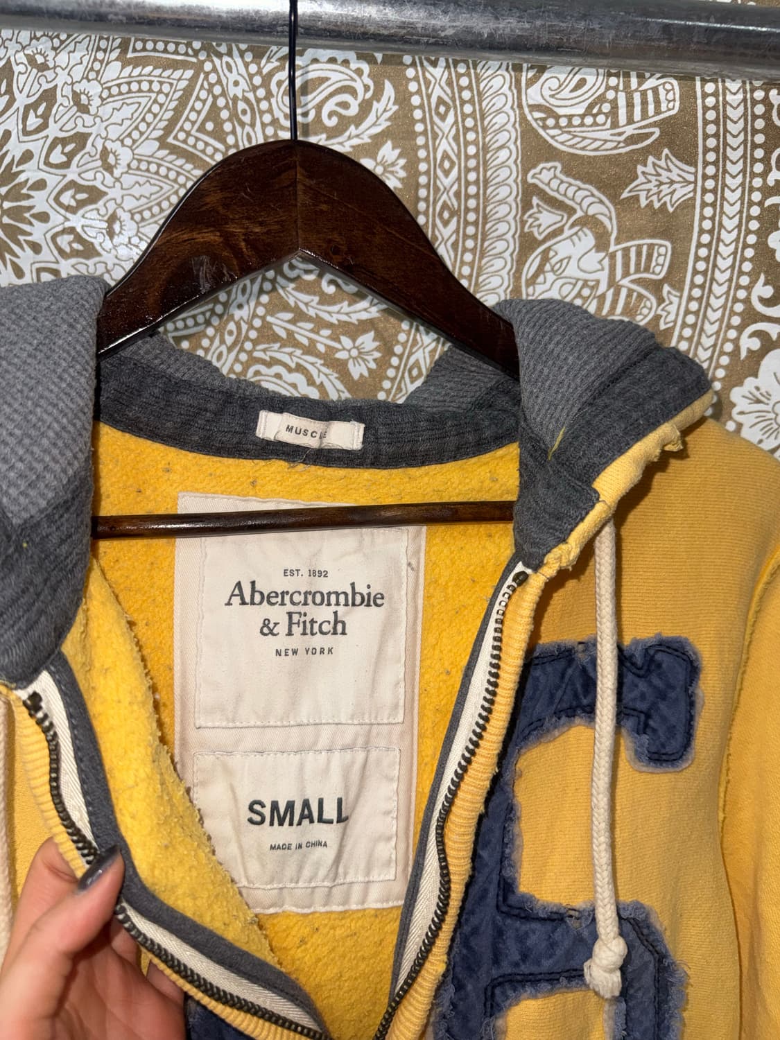 아베크롬비 머슬핏 47패치 기모 후드집업  상품이미지4