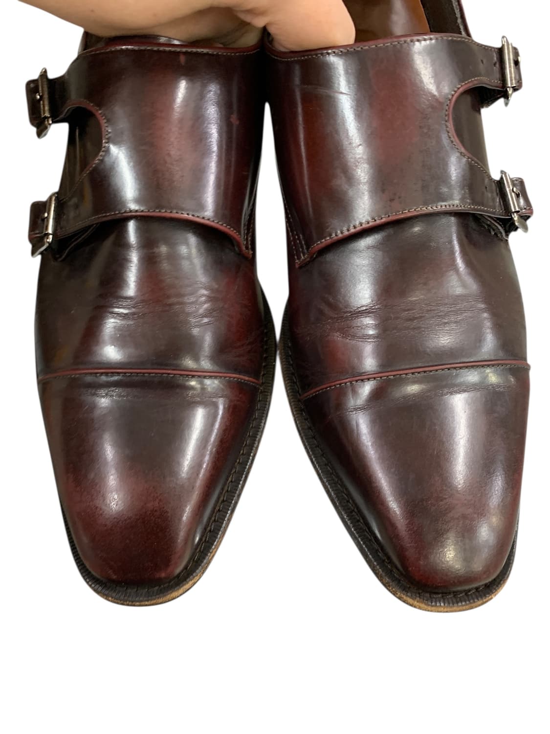 손신발 더블 몽크 스트랩 로퍼 브라운 260  상품이미지7