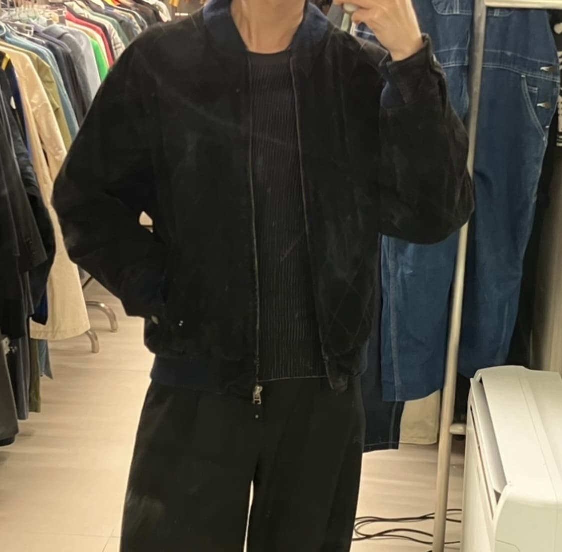 VTG 랄프에반스 블랙 스웨이드 봄버 자켓 L 상품이미지9