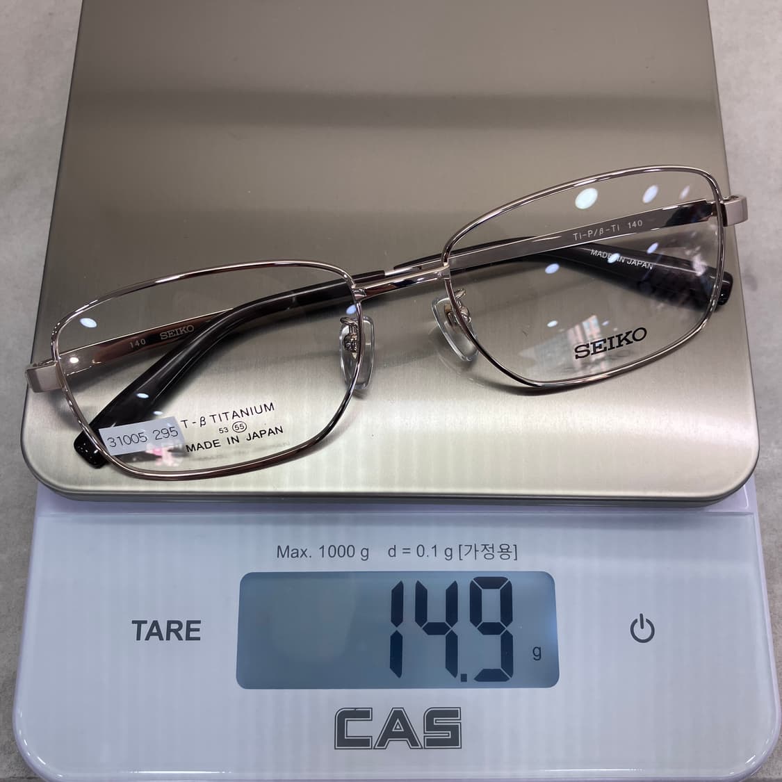 C85 세이코 SEIKO 빈티지 골드 스퀘어 B-Titan 메탈테 안경 상품이미지8