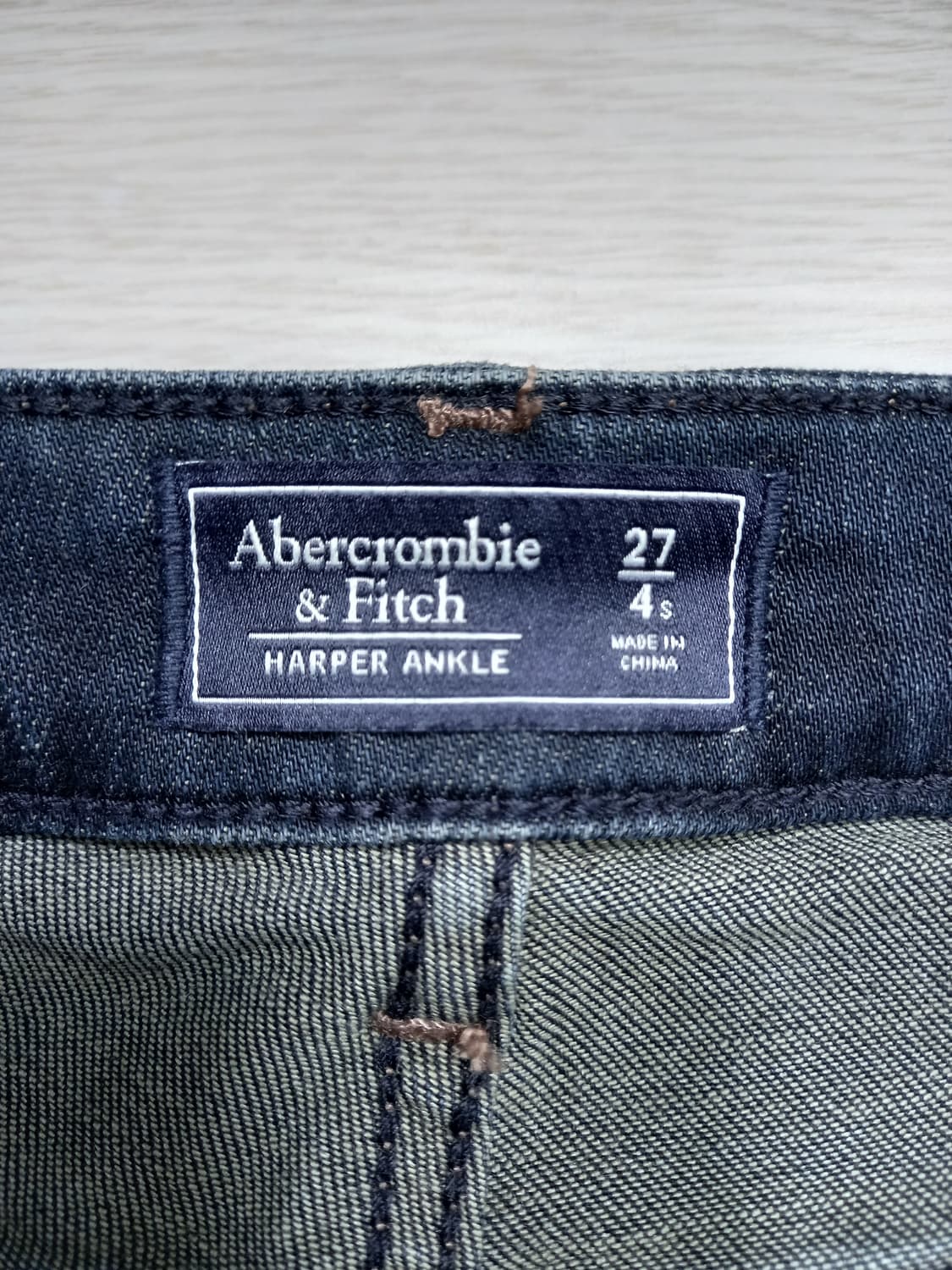 27 Abercrombie 워싱 스판스키니 진청 27-602 상품이미지7