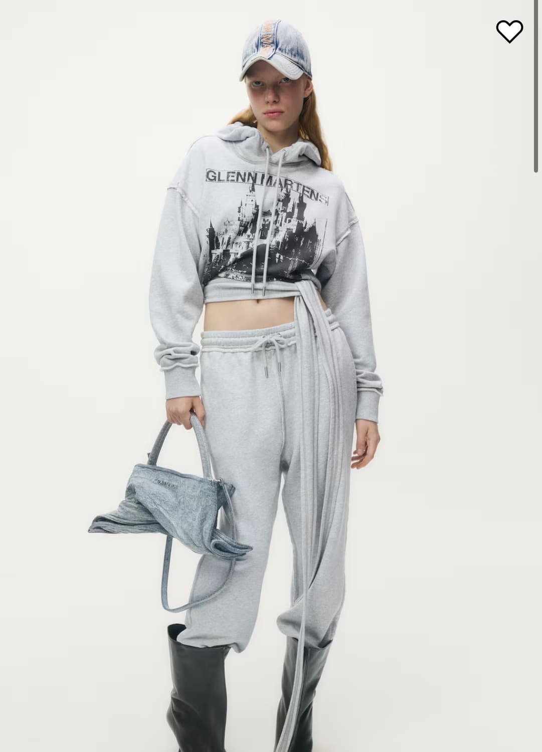 H&M 글렌마틴스 타이 디테일 프린트 후디 S 상품이미지1