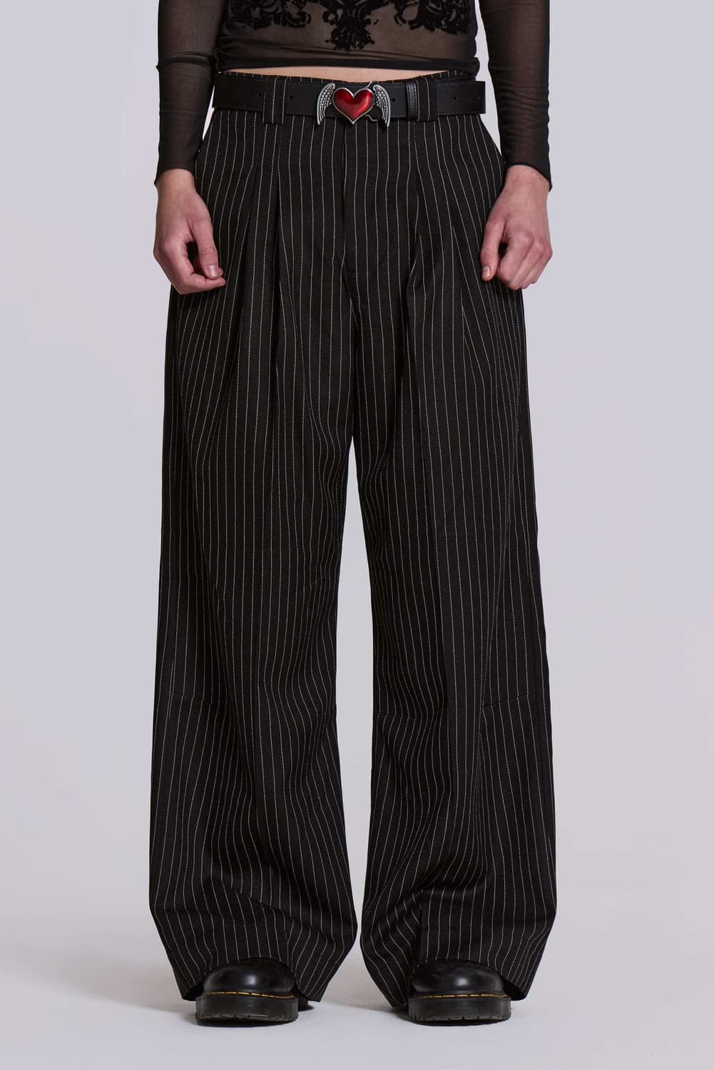 Jaded london Black Pinstripe Suit Pants 상품이미지2