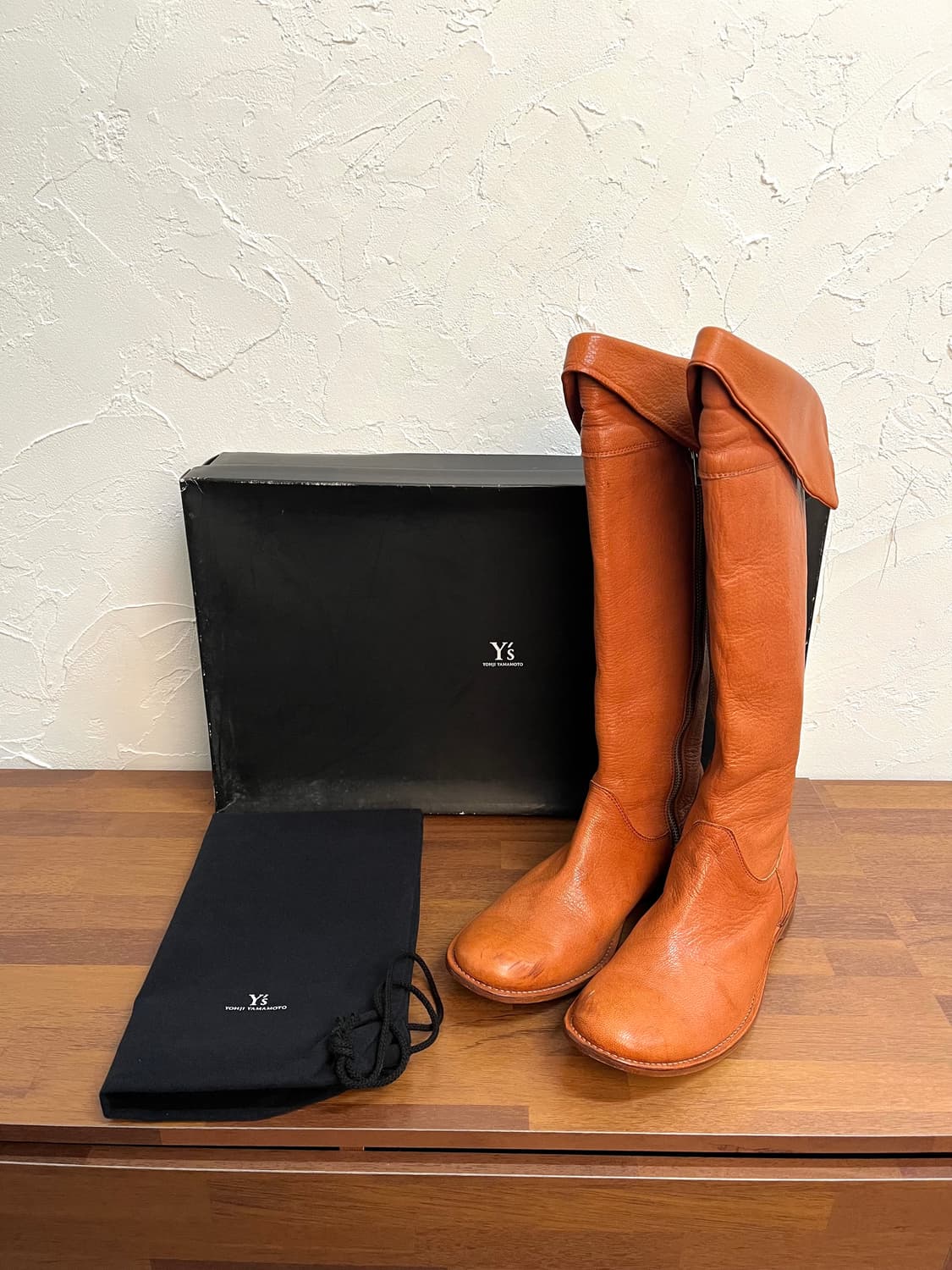 요지야마모토 지퍼 롱 레더 부츠 상품이미지7